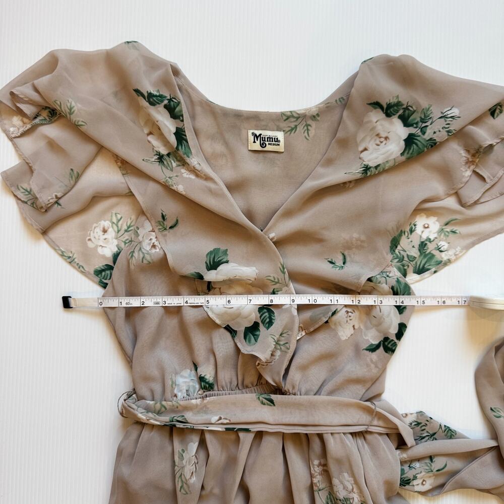 Show Me Your Mumu Audrey Maxi Dress Medium Bouquet Toss Floral Wrap Boho Garden - Picture 9 of 16